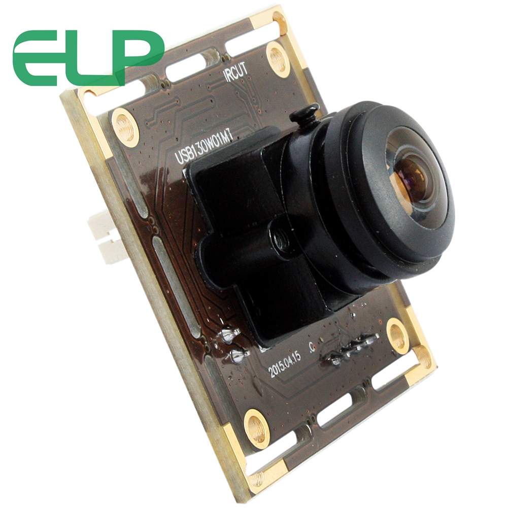 ELP Wide Angle PC Webcam Low Iight USB Camera with Fisheye lens 1.3mp Color CMOS USB2.0 Webcam Free Driver